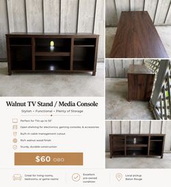 Walnut TV Stand / Media Console