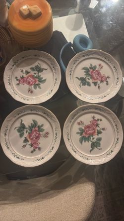 Rose salad plates