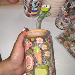 16oz Matcha Glass Cup 