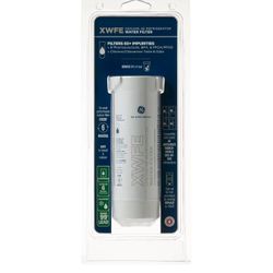 GE XWFE Refrigerator Water Filter, Genuine Replacement Filter, Certified to Reduce Lead, Sulfur, and 50+ Other Impurities