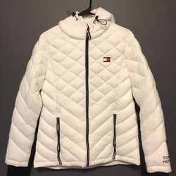 Women's Tommy Hilfiger Puffer Jacket White Size M NO TAGS!
