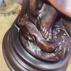 Vintage Art Nouveau Woman, Figural Table Lamp