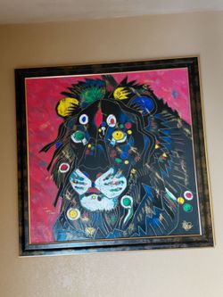 Tie Feng Jiang KING LION Framed