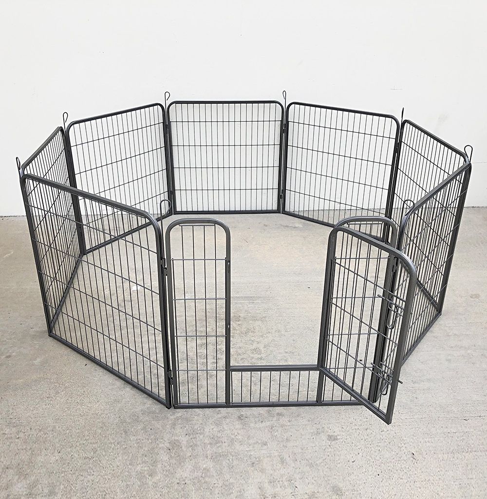 $90 (New) Heavy duty 32” tall x 32” wide x 8-panel pet playpen dog crate kennel exercise cage fence