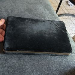 Black Velvet Jewelry Box with Multiple Compartments And Mirror