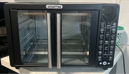 USED- Gourmia Digital French Door Air Fryer Toaster Oven, Black
