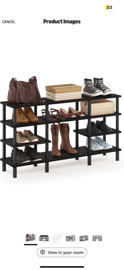 Tier Multipurpose Wide Shelf, Espresso/Black