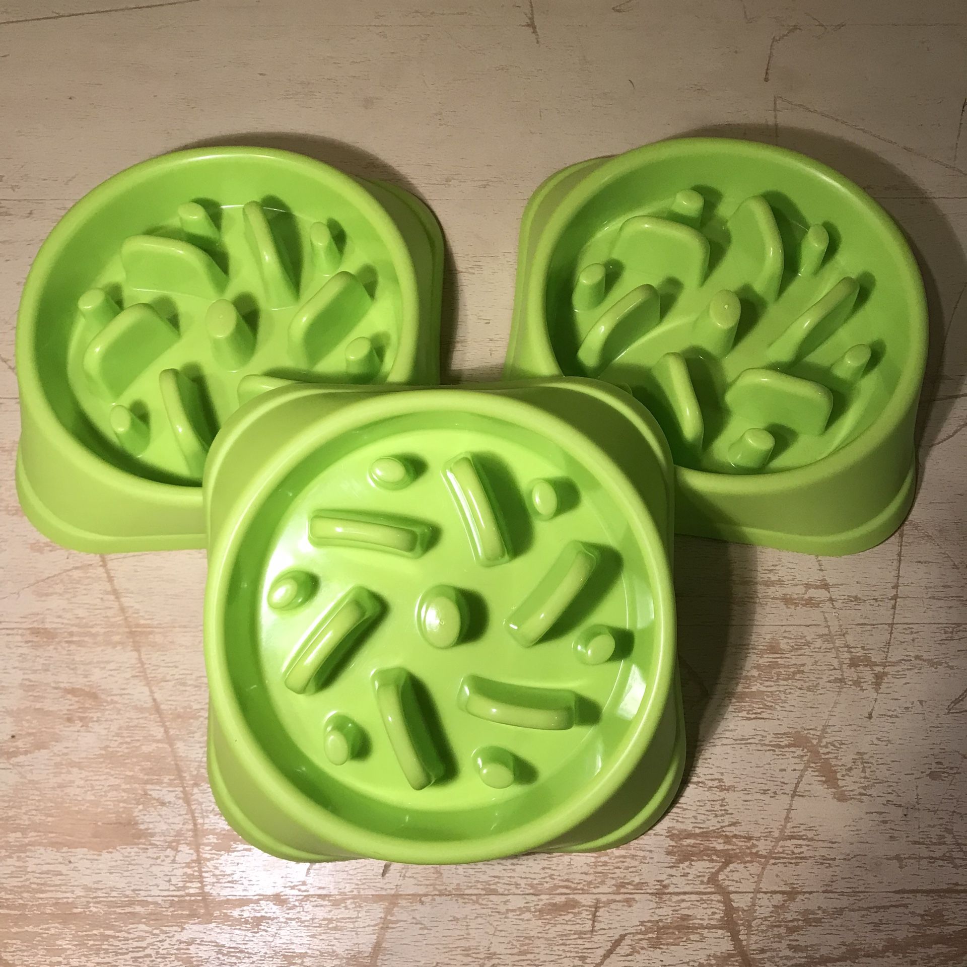 3 Pack Dog Bowls Non Slip Puzzle Fun Feeder Interactive Bloat Stop Bowls