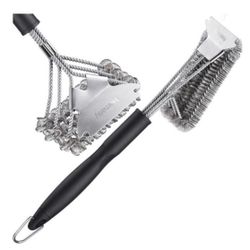 Homasy Bbq Grill Cleaning Brush 2pcs Heavy Duty Stainless Steel Wire Grill Clean