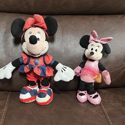 2 Minnie Mouse plushies