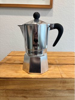 NEW Bialetti Moka Cafè 3-Cup Stovetop Espresso Maker – Classic Italian Silver Coffee Pot