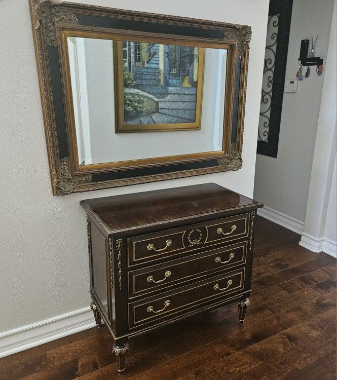 Entrance Table And Mirror Set