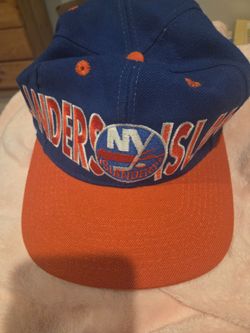 Vintage 90s NY Islanders Snapback Hat AJD Lucky Stripe NHL
