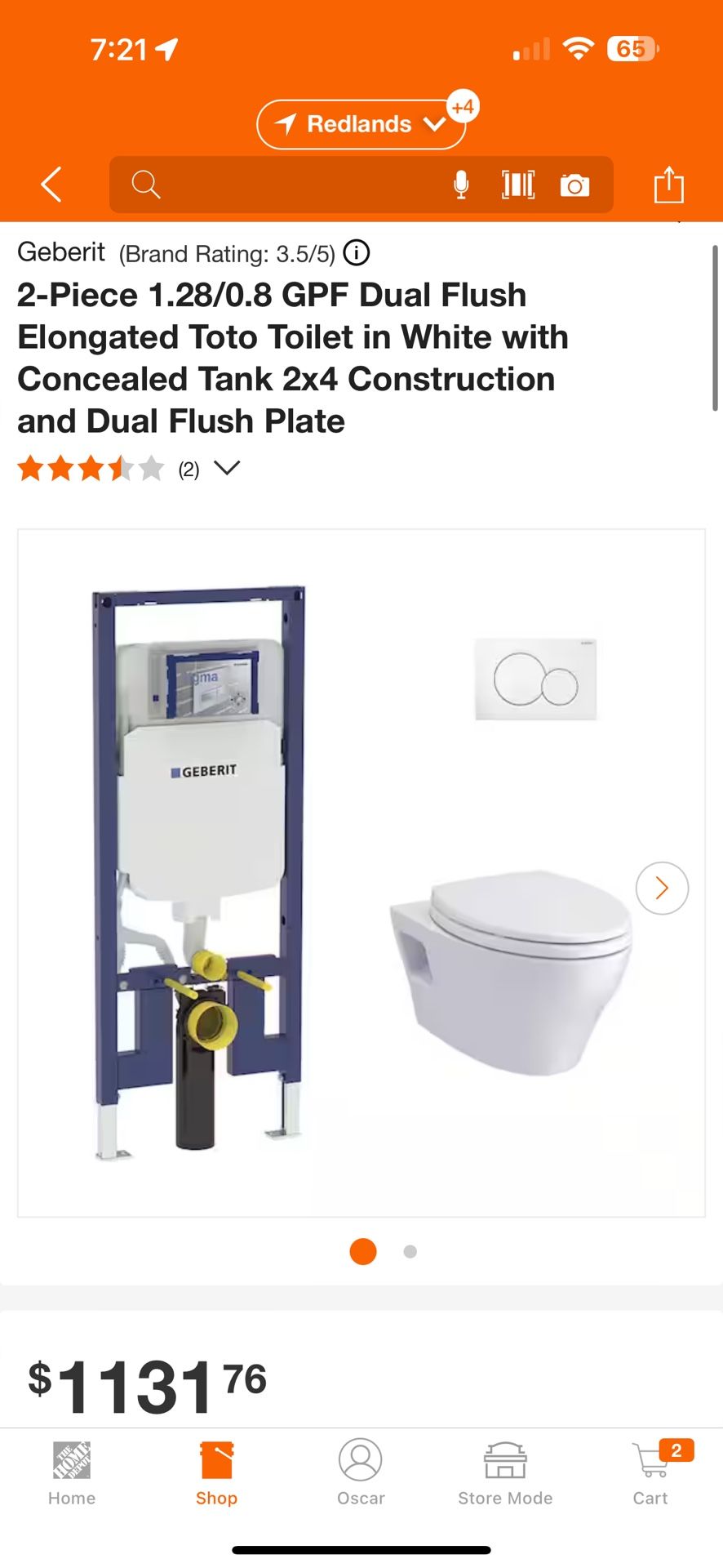 Gerberit Wall Hung Toilet