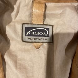 Gimos Beige Leather Jacket 