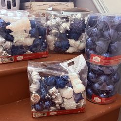 Blue And Silver Ornaments 