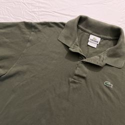 Lacoste Men's Solid Hunter Green Short Sleeve Golf Polo Shirt XL Size 6