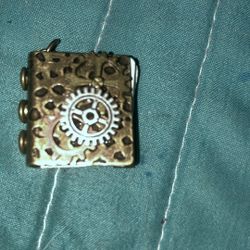 Pendant, Lil Book With Paper