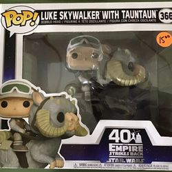 Disney Funky Pop Luke Skywalker Bobblehead With Tauntaun 