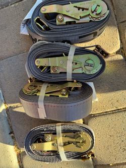 Ratchet Tie Down Straps 4400 LBS MBS – Set of 4