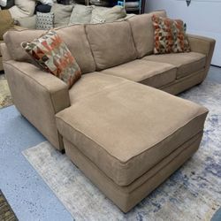 Beige Reversible Chaise Sectional Sofa by Jonathan Luis