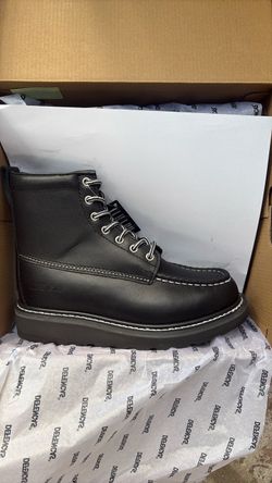 Defencas Black Lace-Up Leather Boots SZ 7 men