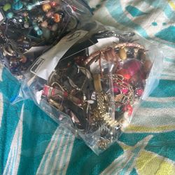 Two Large Bags Of Costume, Random Jewelry, I Won’t Answer To Anybody Trying To Pay Less Than What I Am Asking. $60 Both.