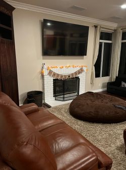 Leather reclining couches