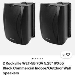 These are Rockville WET-5W 70V 5.25" IPX55 commercial indoor/outdoor wall speakers.