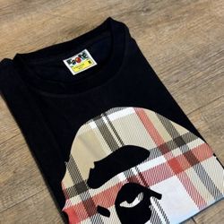 Black Burberry bape shirt 