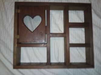 Vintage Country Wooden Shadow Box Wall Cubby