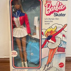 Vintage 1974 Gold Medal Barbie Olympic Skater Doll (#7262)