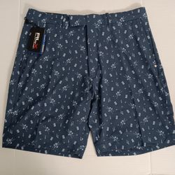 Size 34 RLX Golf Polo Ralph Lauren Golf Shorts Classic Fit Blue Stretch Wicking