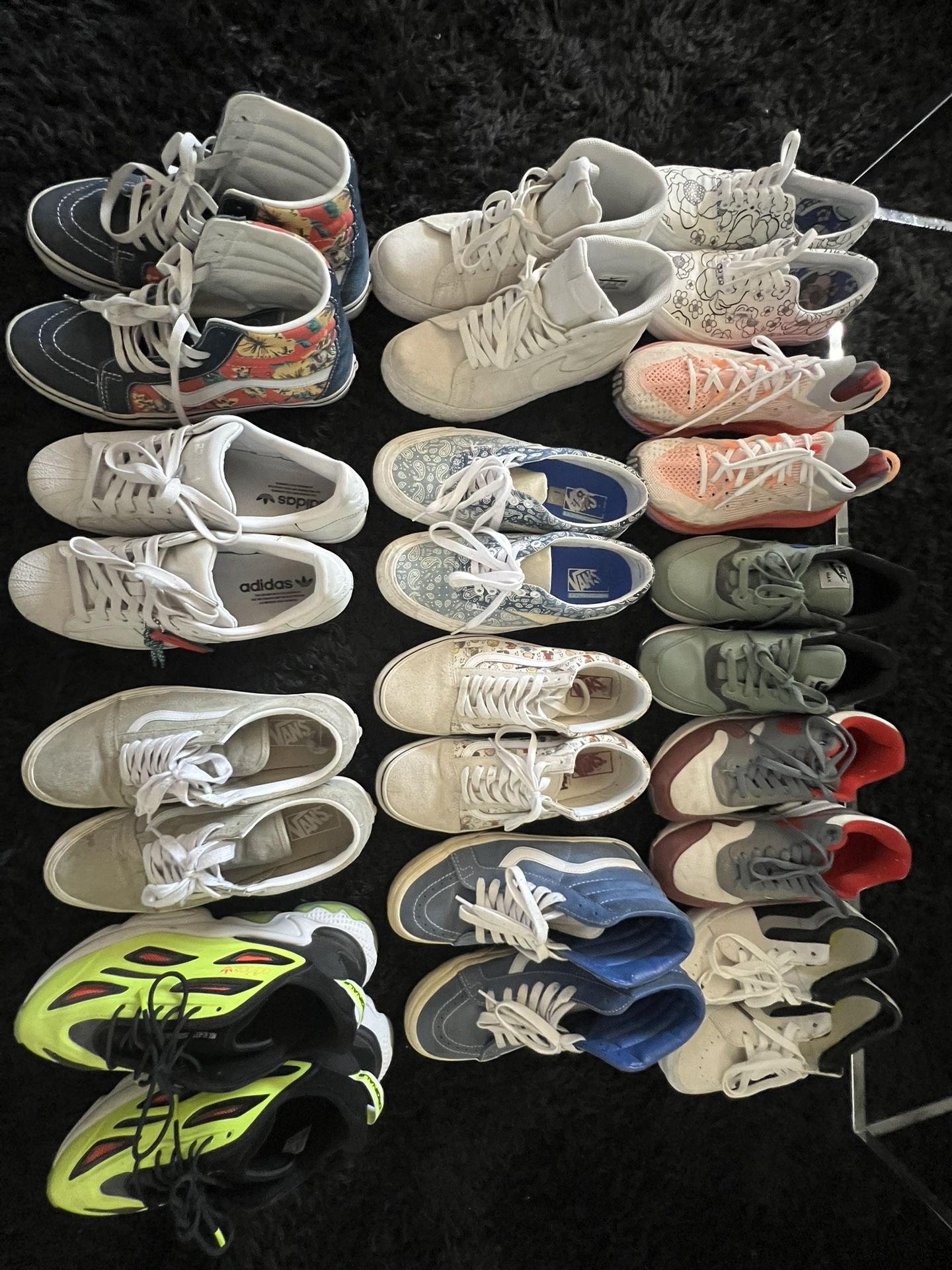 Nikes, Addidas And Vans Size 8 9