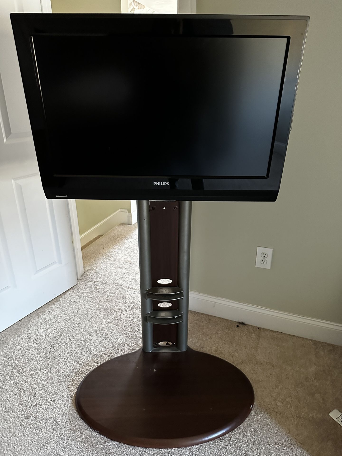 Old TV + Adjustable TV Stand - FREE