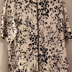 Zenergy By Chicos Zippered Cotton Jacket - 3 (XL)