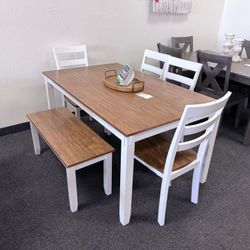 Dining Table 4 Chairs And A Bench 