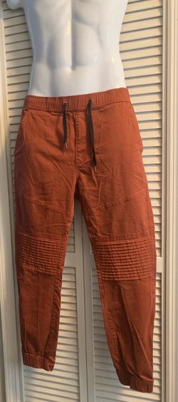 ITALY MORN Men's Rust Biker Joggers Size L