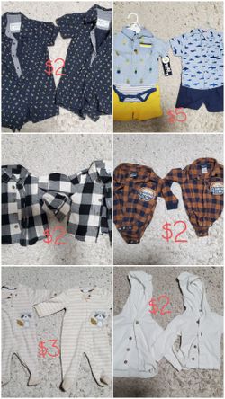 Twin baby boy clothing 0-3 months, 3-6 months, 6-9 months, and 12-18 months