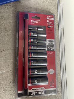 Milwaukee 8 Pc 3/8th Drive Impact Socket Set 