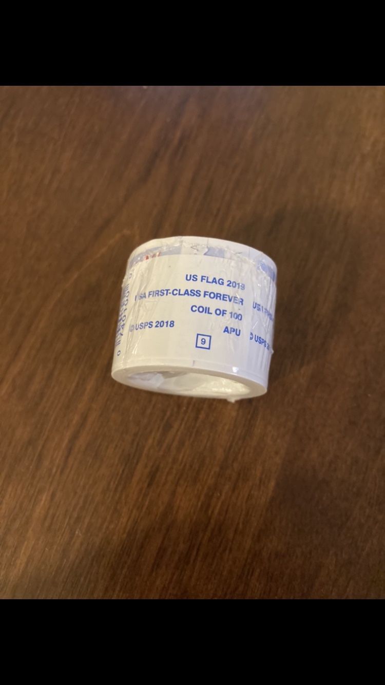 USPS First Class Forever 100 Stamps 1 Roll / Coil ($66 Value) UNOPENED