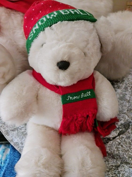 Plush 'Snowball ' Teddy Bear