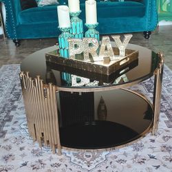 Gold And Black Elegant Coffee Table 