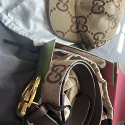 Gucci Cap With Matching Belt