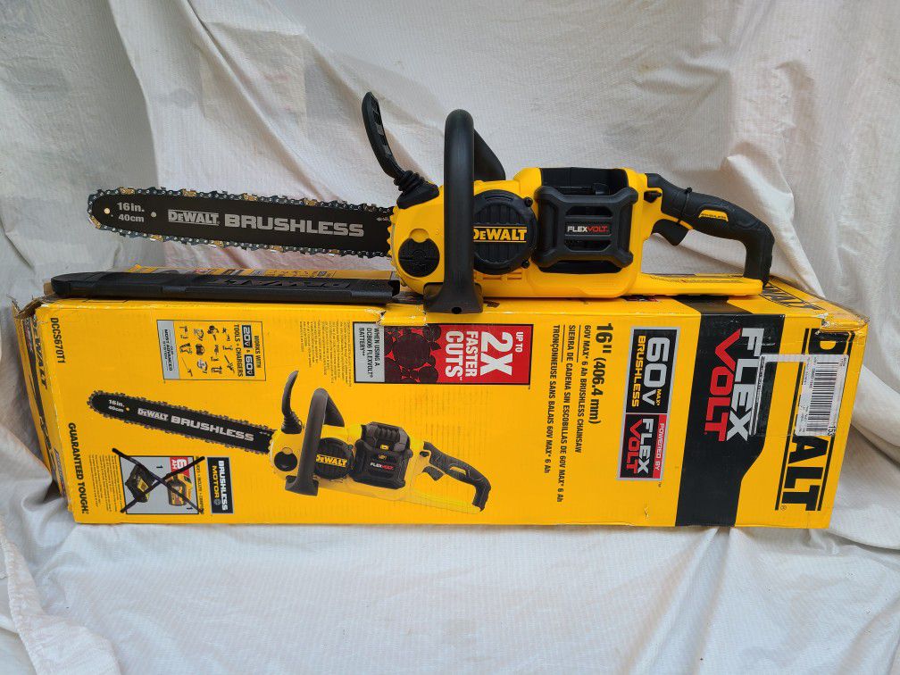 Dewalt 60VMAX 16in Chainsaw Brushless. Tool Only