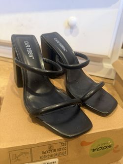 Black Slide On Heels