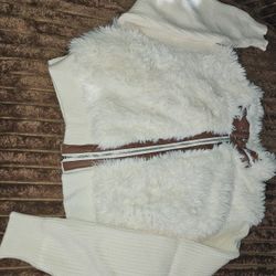 Faux Fur Cardigan--2X