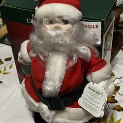 Vintage Applause Sculpted Plush Santa