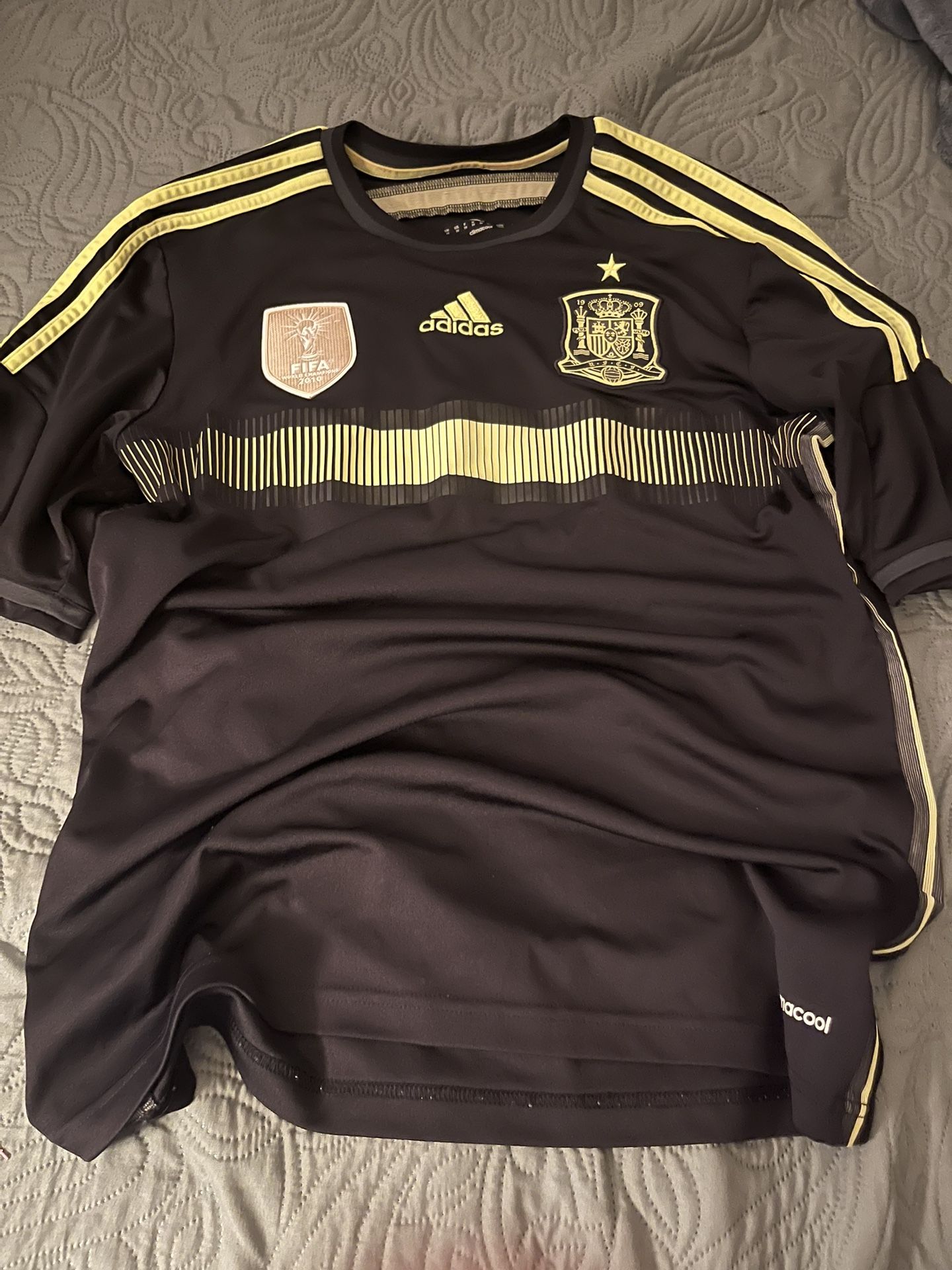 2013 Spain Jersey black lime green