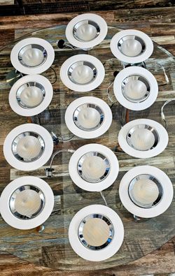 💡Dimmable WHIRLPOOL 6-inch LED Downlight Conversion with gimbal & Chrome bezel.